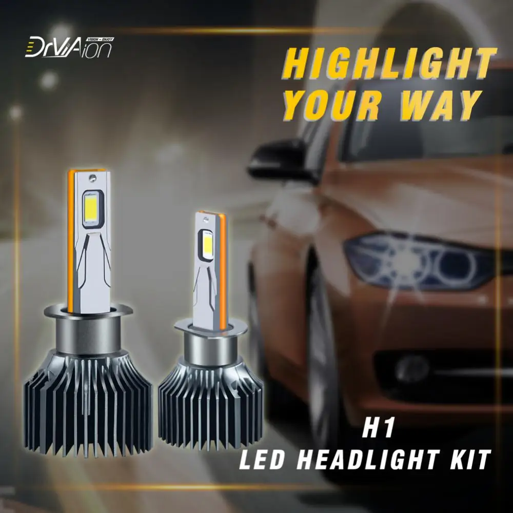 مصابيح إضاءة أمامية ليد فائقة السطوع للسيارة ، صمام ثنائي لموصل كان ، K5C Plus ، H1 ، H7 ، من من من من الخارج ، إلى الخارج ، HB3 ، HB4 ، H4 ، H11 ، 12V