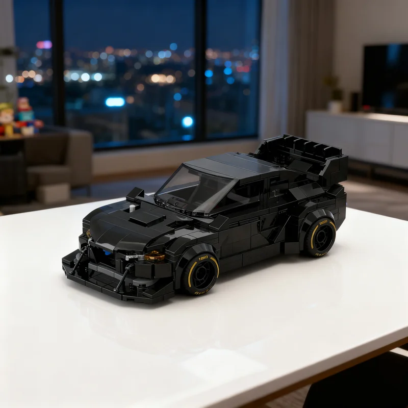 

500pcs MOC Subaru WRX Project Midnight City Champions Model Building Blocks Construction Christmas Gifts Toy Creative DIY Idea