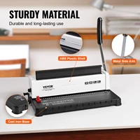 SucceBuy Coil Spiral Binding Machine Manual Book Maker 34-Holes Binding 120 Sheets Punch Binder Adjustable Coil Binding Spines 5