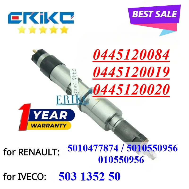 0445120084 Diesel  Fuel Injector 0445120020 0445120019 for RENAULT IVECO 5010477874 0986435523 0986AD003 503135250