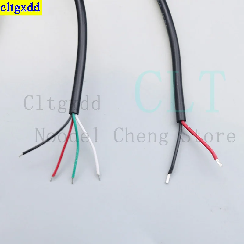 Cltgxdd 1 Piece Micro USB 2.0 Type-C Power Data Cable, 4-Pin/2-Pin Male and Female Charger Power Data Cable Connector, 25cm