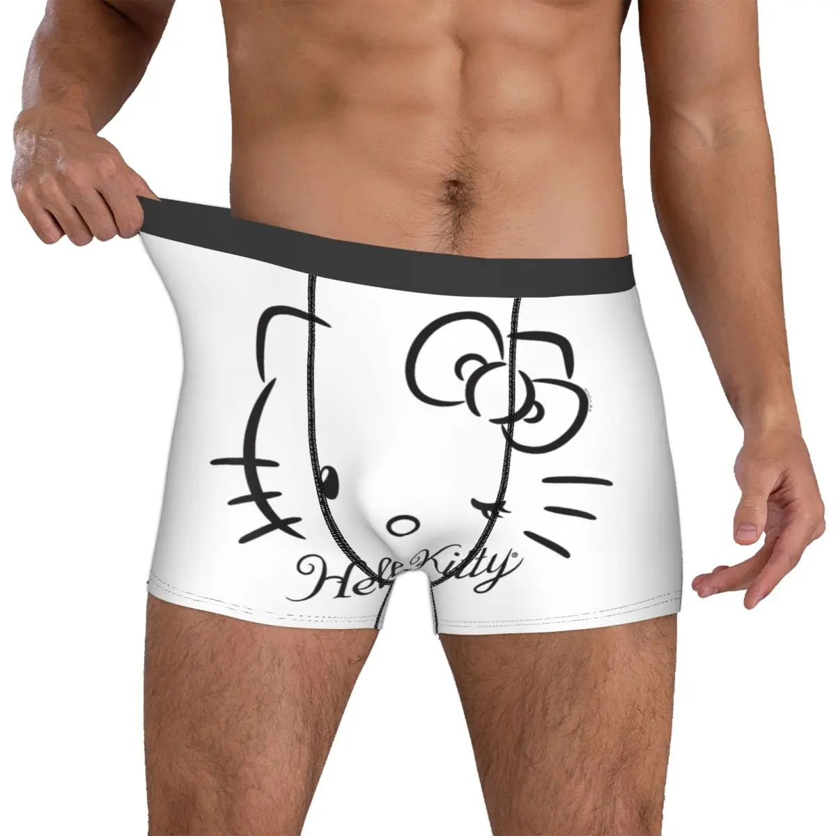 Custom Hello Kitty Winking Men Boxer slip comodo intimo stampato divertenti paniti traspiranti