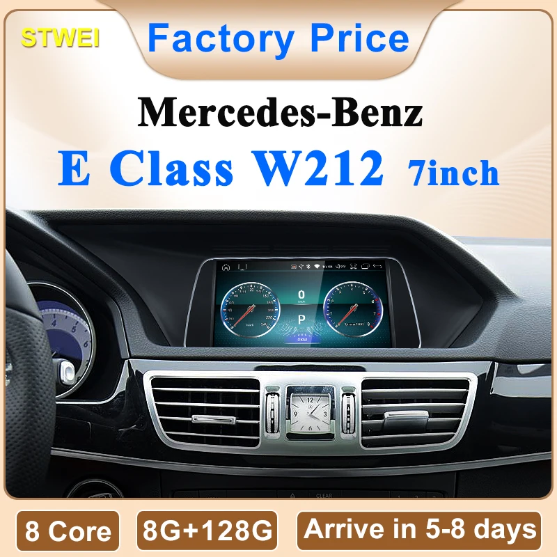 STWEI New Factory Price 7inch Android 14 Car Multimedia Players For Mercedes Benz E Class W212 GPS Navigation CarPlay AUTO