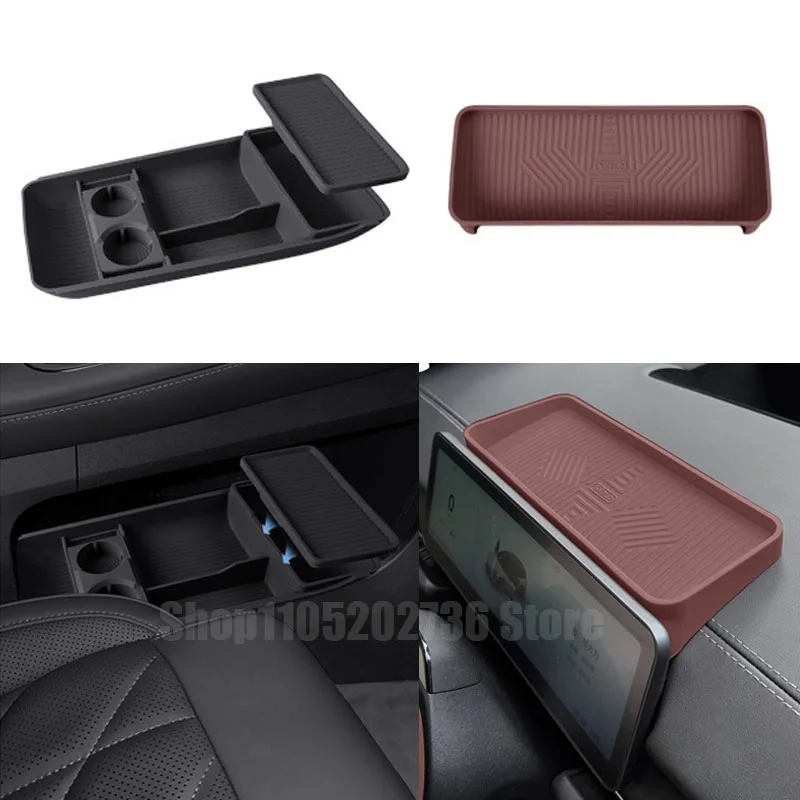 

Dash Console Organizer Behind Screen Organizer for NIO ES6 EC6 2025 2026 Silicone Dashboard Storage