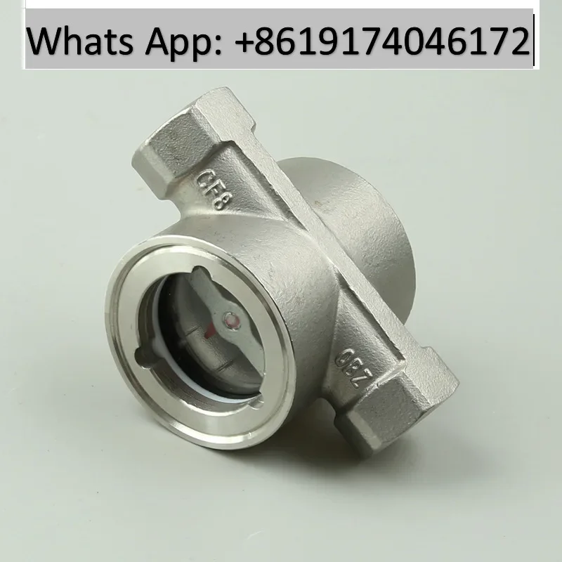 Eccentric impeller flow indicator, stainless steel 304 internal thread impeller sight glass flow observer