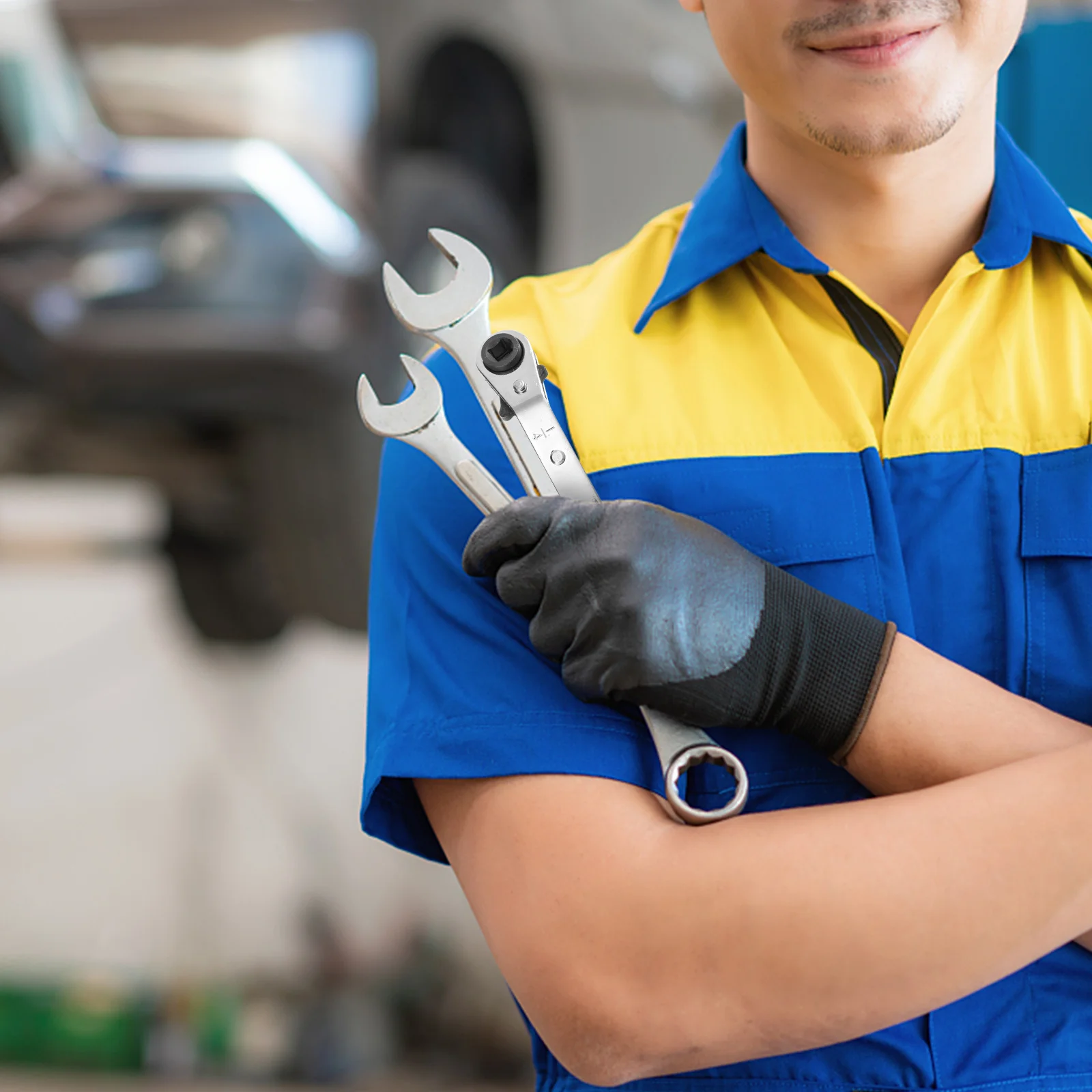 مجموعة واحدة من مفتاح ربط السقاطة للتبريد ومفتاح ربط مزدوج الرأس ومضاد للصدأ وخفيف الوزن ومحمول للاستخدام التلقائي والصناعي