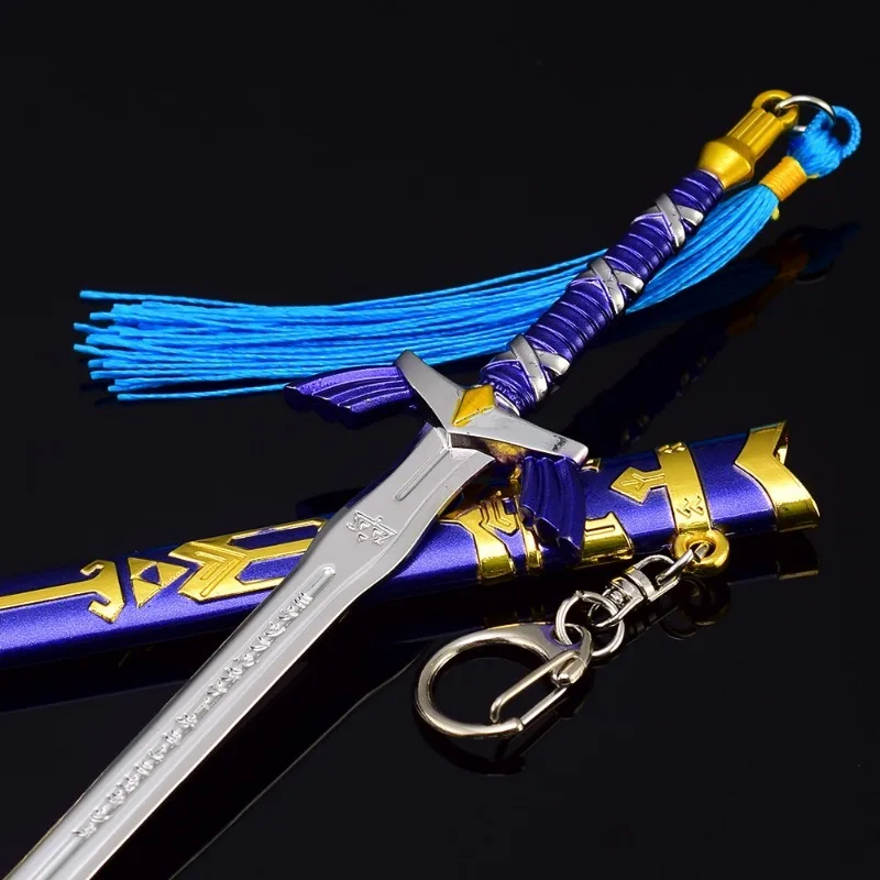 Metal Master Sword Weapon, Periféricos de Jogo, Link Skyward Sword, Chaveiro Katana, Acessórios, Presentes para Rapazes, Coleções, 23cm