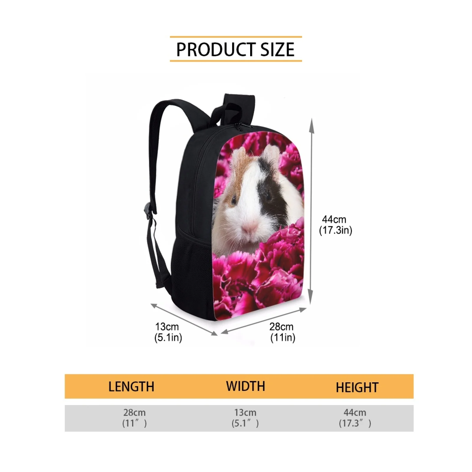 Cute Hamster Guinea Pig Print School Bags Schoolbags For Children Kids Teen Girl Boy Book Bag Casual Backpack Large Rucksack
