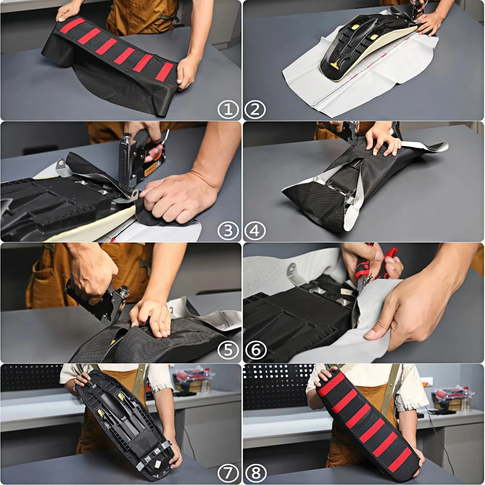 Ebike Seat Cover Striped Soft-Grip Gripper Motorcycles Universal for Talaria Surron KTM EXC Q20 Electric Dirt Pit Bike Scooter image 3