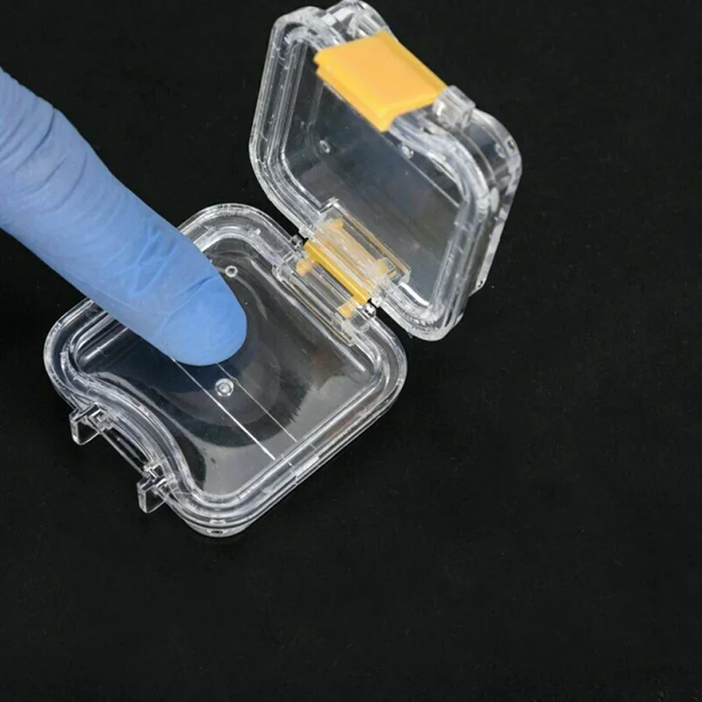 New dental lab supply 50pcs Plastic denture Tooth Box with Film High Quality Denture Storage Box Membrane Tooth Box