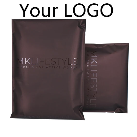 Custom Frosted mailing courier personalised ship mailbag clothing packaging Matte Brown Poly Mailer aluminium foil shipping bags