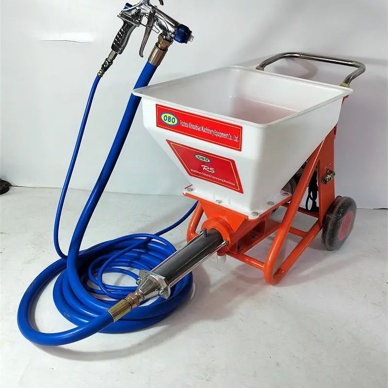 R5 household 220V mortar plaster semi-automatic cement sprayer wall plastering core including engine motor