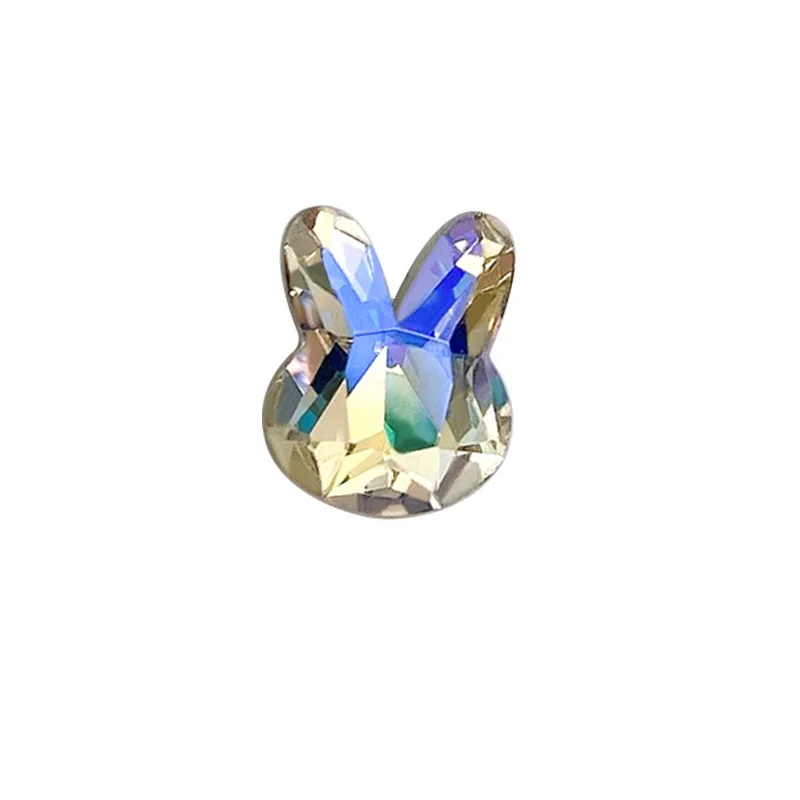 5 pçs prego strass encantos cristal diamante ano novo coelho jóias terminado aurora coelho prego diamante