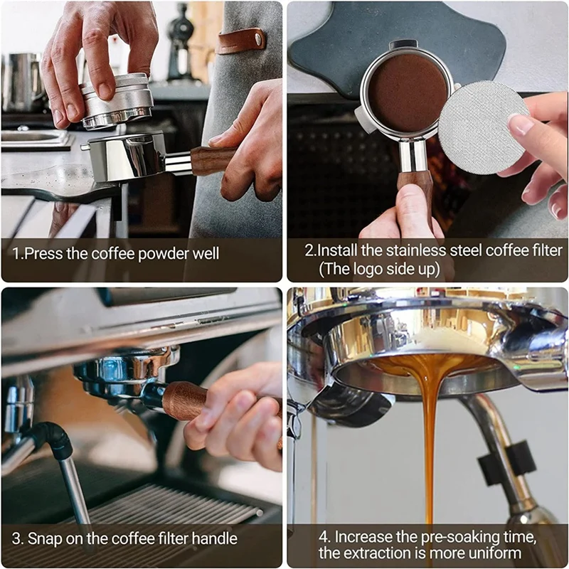 54mm Bottomless Portafilter with 54mm Puck Strainer for Sage 8 Series 870/875/878/880 Sage Filter Holder