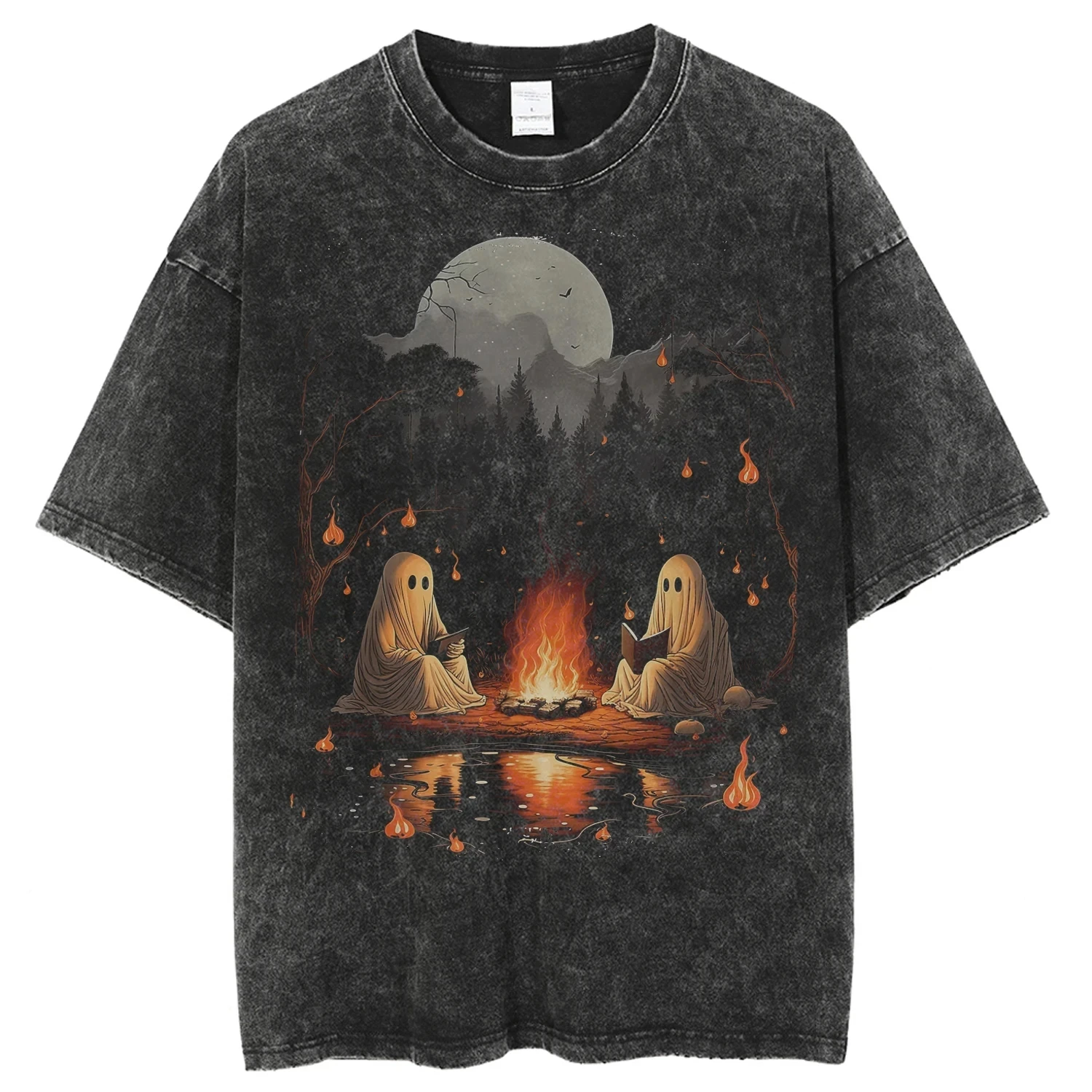 Midnight Spook Show Halloween Tshirt Men Women Unisex Cotton T-shirt Halloween T Shirt Y2K Clothing KanyeTop Tee