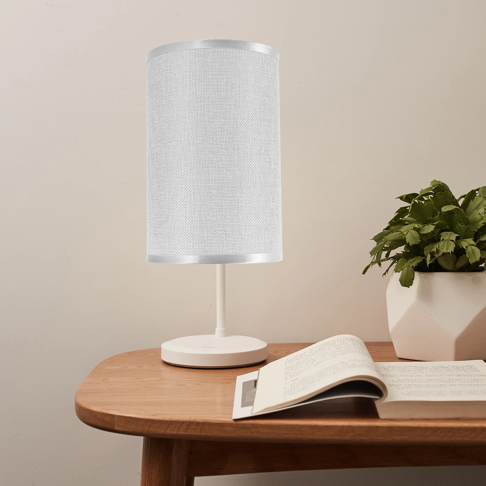 

Round Silver Grey Fabric Lampshade E27 Table Desk Light Shade for Bedroom Living Room Study Small Covers Accessories lamp shade