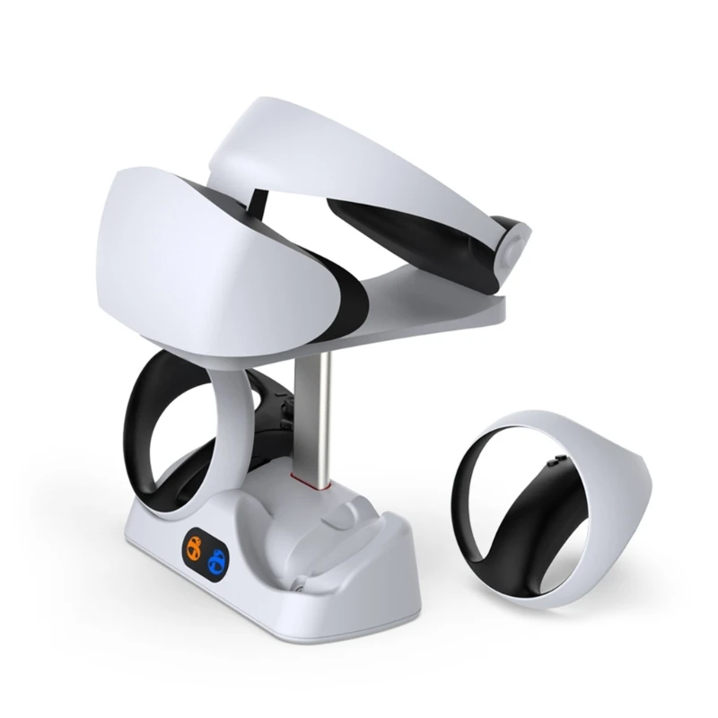 Entrega rápidamultifuncional estação de carregamento doca de carregamento de realidade virtual expositores para ps vr2 fone de ouvido expositor montagem