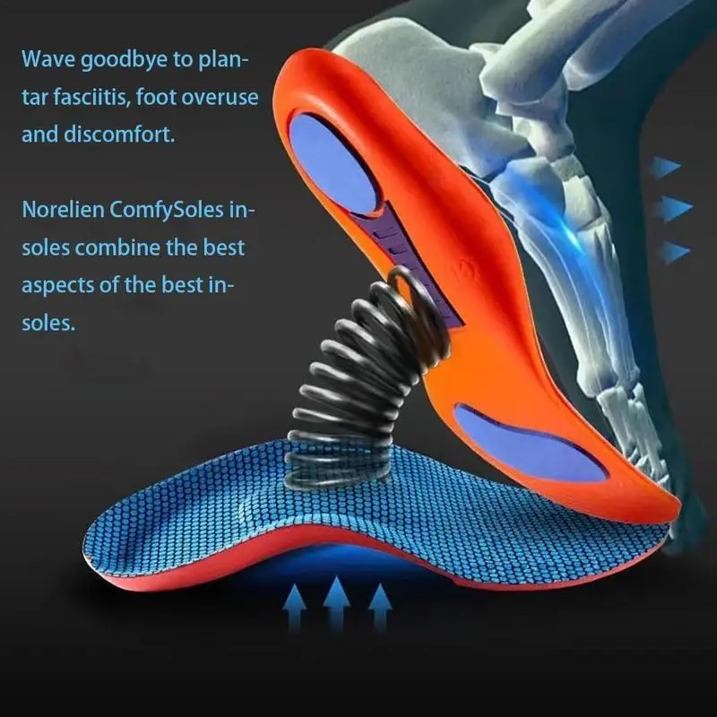 EVA Orthopedic Shoes Sole Insoles For Feet Arch Foot Pad X/O Type Leg Flat Foot Elastic Shock Absorption Comfortable Insoles