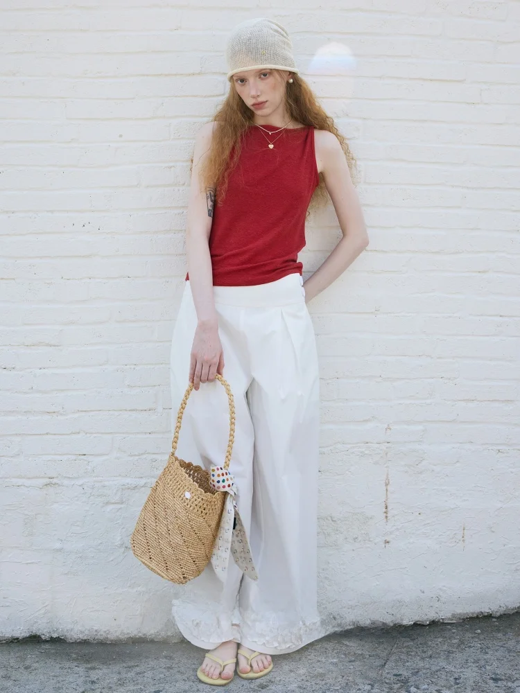 麗城新型中空小型バスケットショルダーバッグ、ストロー織りホリデービーチアイランドバケーションミニウォーターバケットバッグ