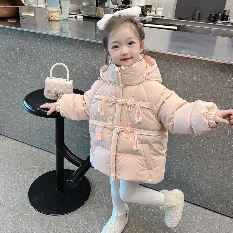 Baby Girl Top Girls Winter 2024 New Baby Girls Padded Coat Girls Winter Down Padded Jacket Children Padded Fashion Jacket