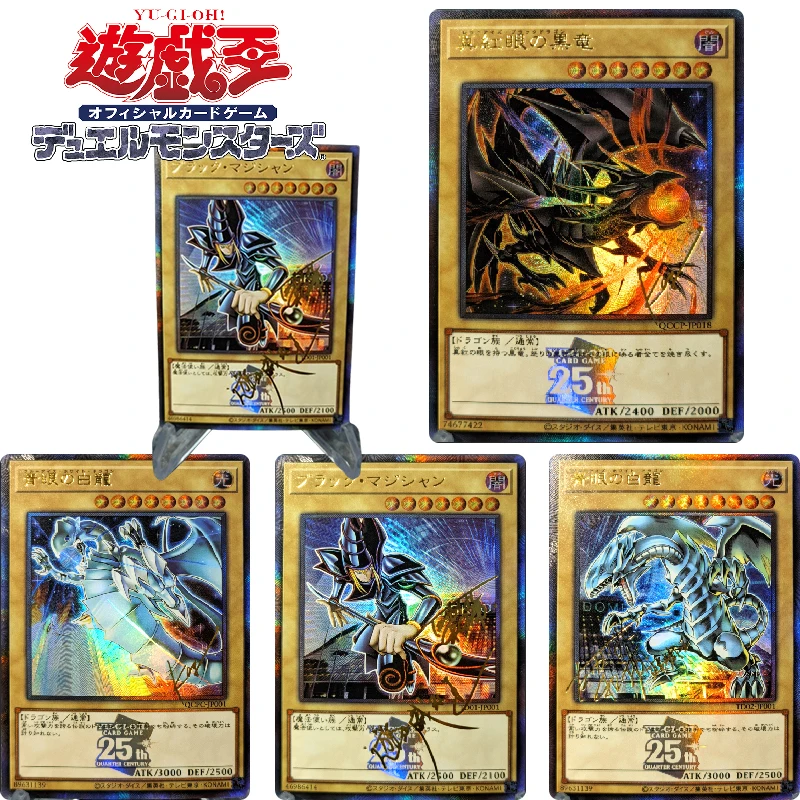 Yu-Gi-Oh! Red-Eyes Black Dragon Blue-Eyes White Dragon DIY Homemade Game Toys Collection Card Christmas Birthday Gift