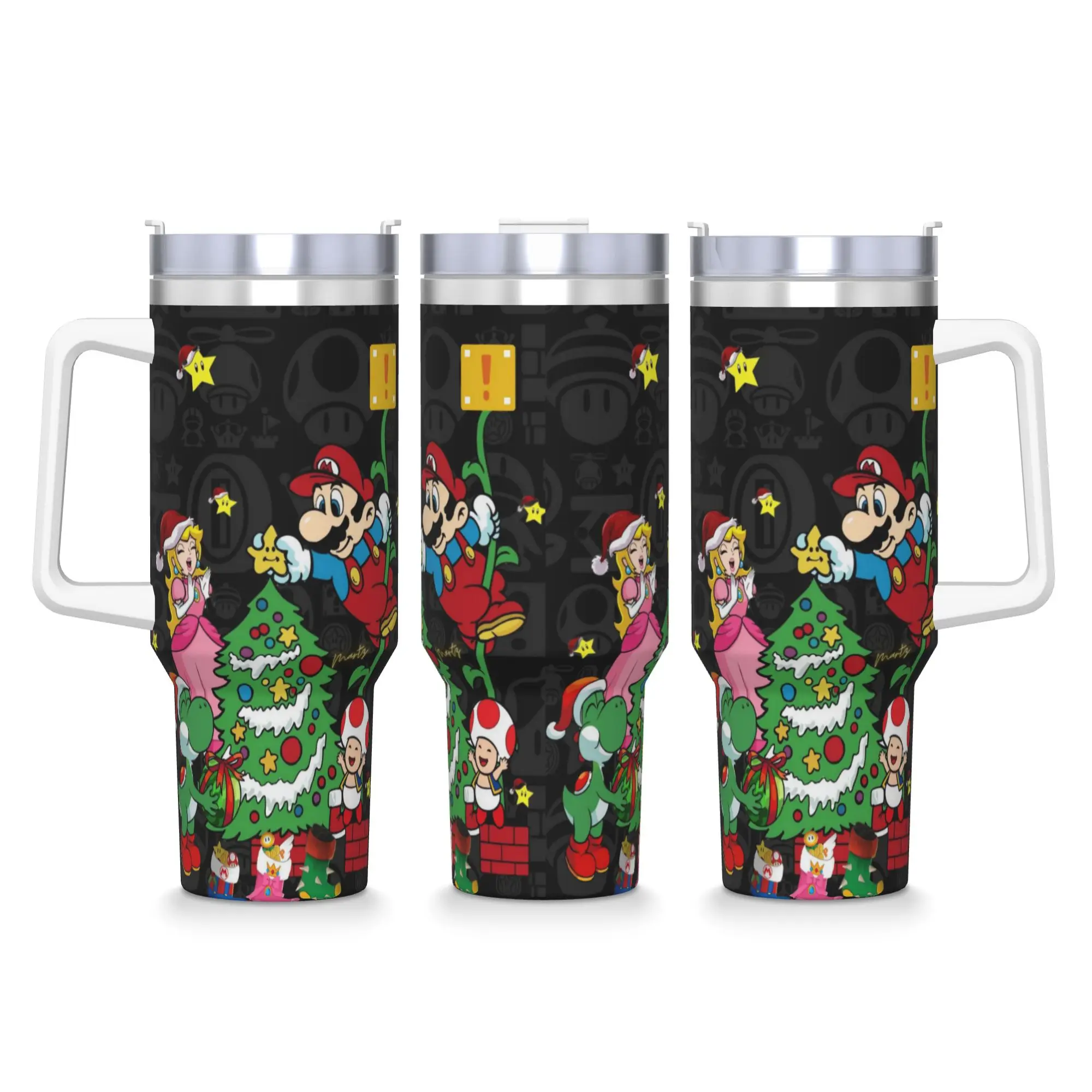 

Stainless Steel Tumbler Mario Bross Christmas Thermal Mug Heat Preservation Cold Drink Car Mugs Travelist Custom Water Bottle