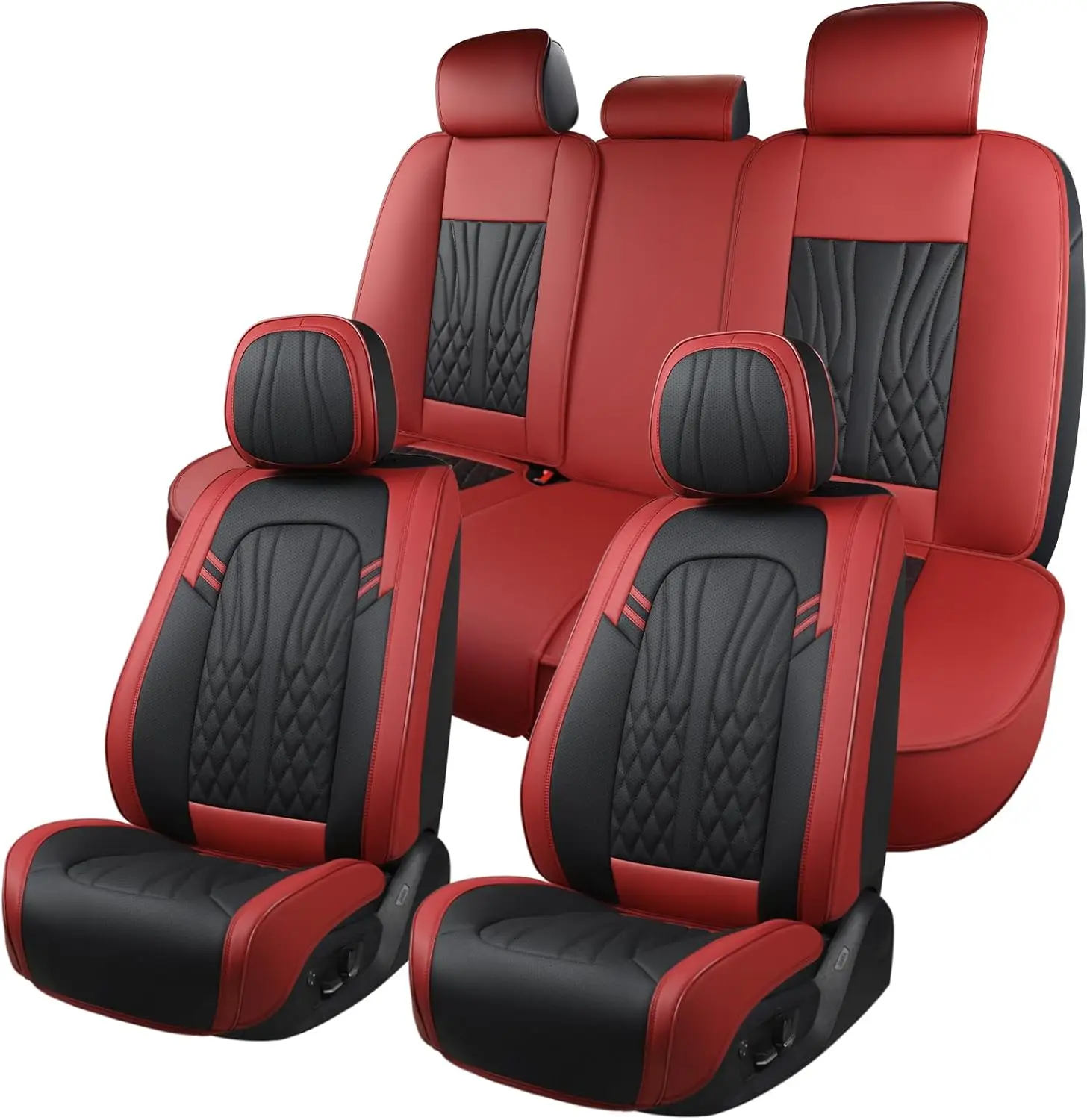 

Car Interior Use, Leather, Wine Red Seat Covers, Waterproof and Fit Most Cars