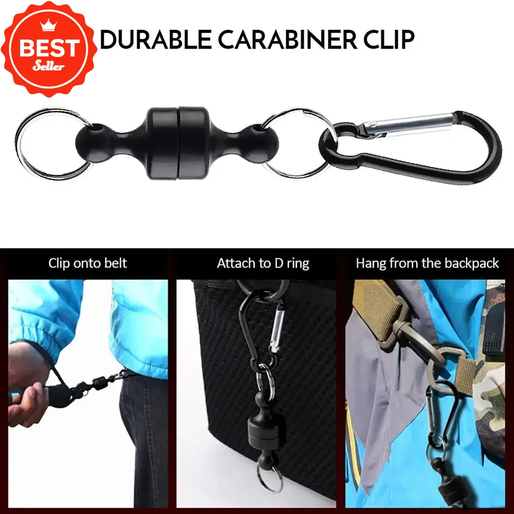 Outdoor Fishing Magnetic Buckle with Keychain Carabiner Anti-Falling Clip Fishing Gear Tackle Accessories