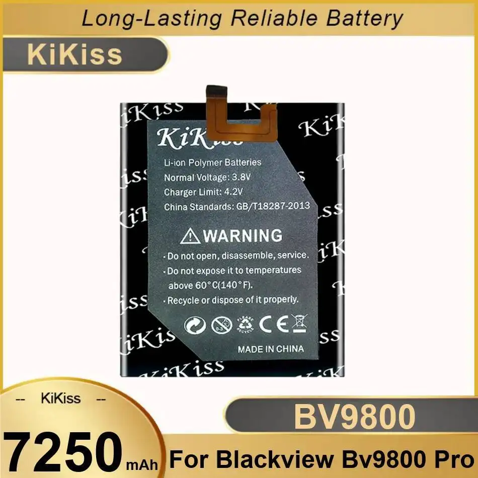 

Долговечный аккумулятор для мобильного телефона емкостью 7250 мАч для легкого веса Blackview BV9800 Pro