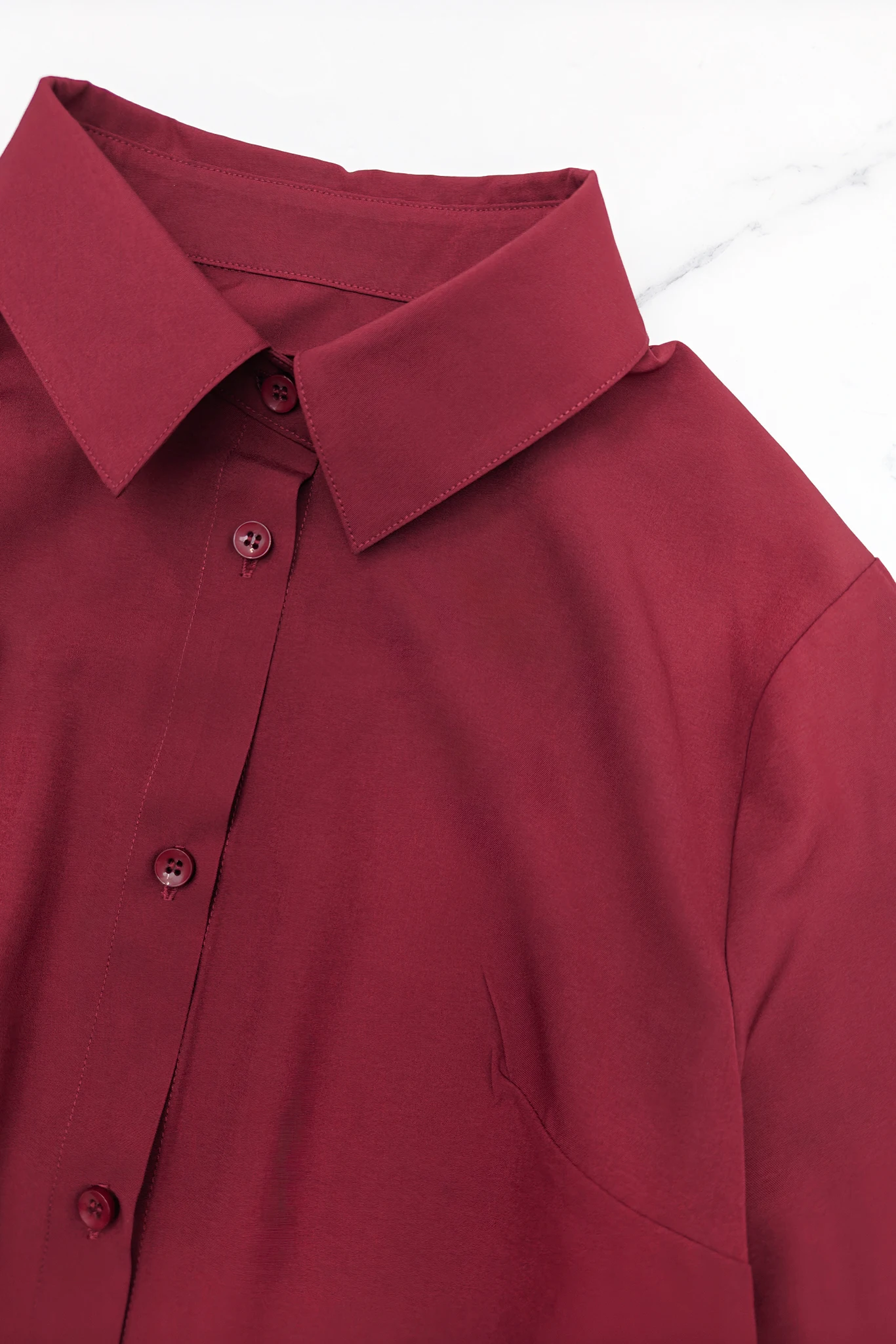 여성용 솔리드 오피스 캐주얼 칼라 셔츠 & 미디 스커트 세트 (봄/여름/가을)