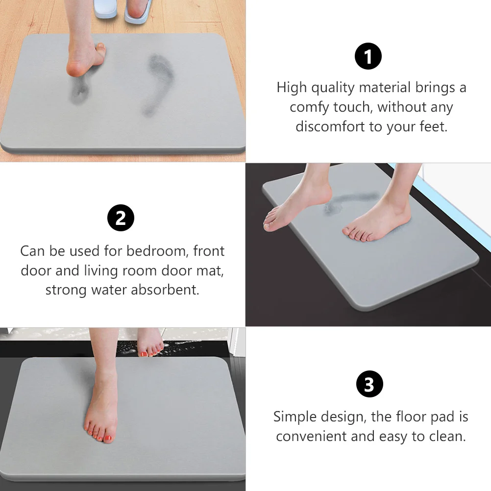 

Anti-Skid Absorbent Floor Cushion Diatom Ooze Bathroom Household Foot Mat Fast Dry Water Absorption Non-Slip Ground Pad