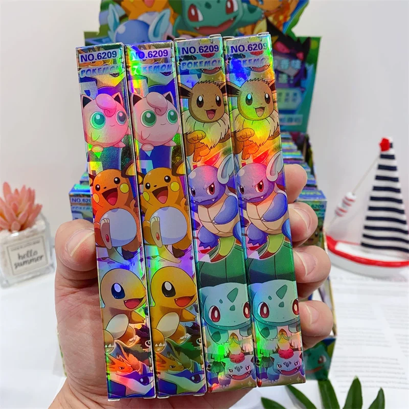 Imagem -02 - Kawaii Pokémon Imprensa Gel Canetas para Escrever Tinta Preta Caneta Neutra Papelaria Presente Escritório e Material Escolar 05 mm 36 Pcs por Lote