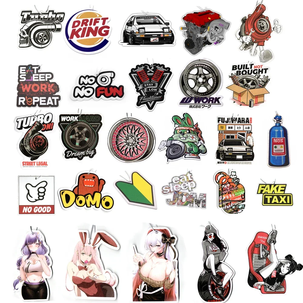 أحدث JDM سيارة معطّر الهواء السيارات مرآة الرؤية الخلفية معلقة قلادة العطور نكهة الناشر اكسسوارات السيارات الديكور الداخلي