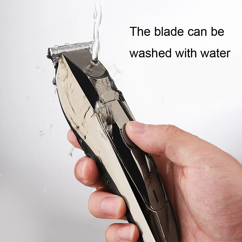 Professional Hair Clipper USB Rechargeable Titanium Hair Trimmer For Men Barber Washable T-Blade Clipper Baldhead Razor image 4