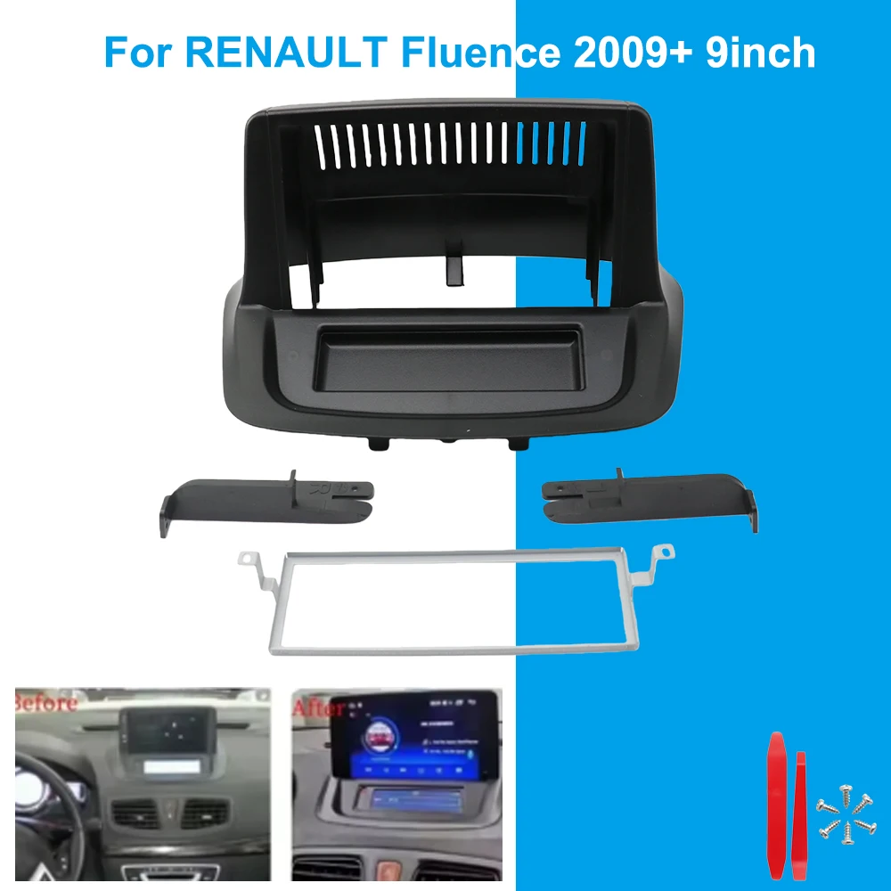 

For RENAULT Fluence 2009+ 9 Inch Car Multimedia Frame Car Radio Mounting Kit Plate Trim Cover