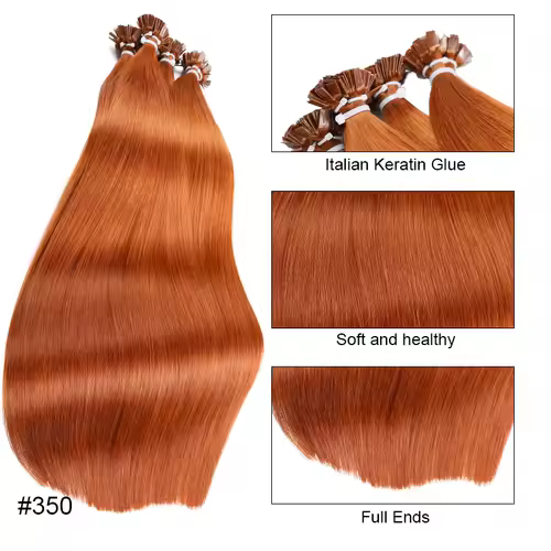 Straight Human Hair Extension By Fusion Flat Tip Keratin Capsules 0.8g/ 1g/Strand 50pcs Natural Hair Extension Ombre Blond Color - Image 14