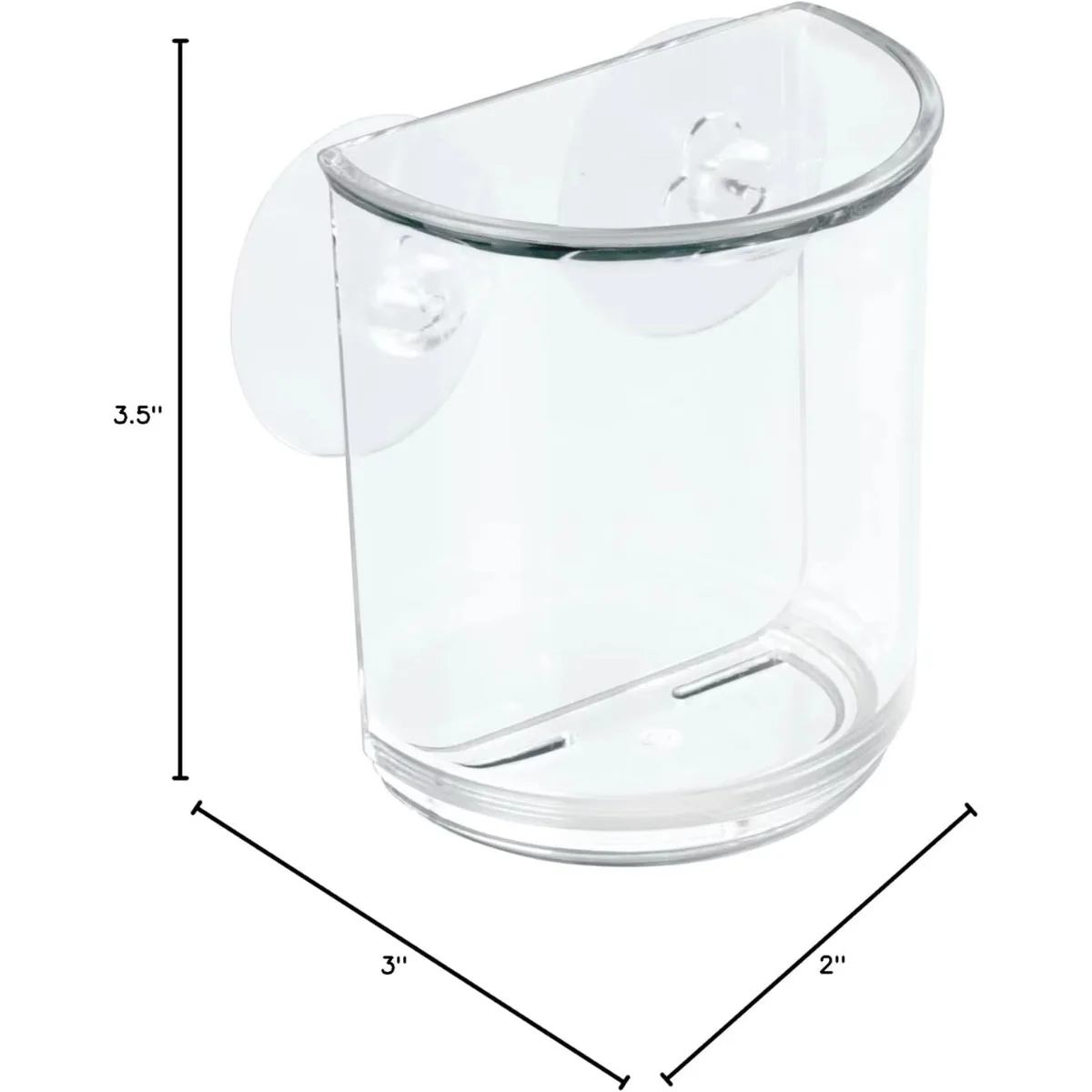 حامل أكواب الشفط، منظم تخزين مرآة الحمام، شفاف