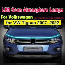 Car Flashing 1pcs Waterproof Car light DRL Daytime Running Light with Start Scan fog lamp 12V for Volkswagen VW Tiguan 2007-2022