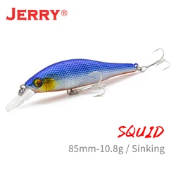 Jerry Squid Deep Diving Jerkbait Minnow Fishing Hard Lures 85mm Artificial Plug Saltwater Bass Pike Fishing Tackle