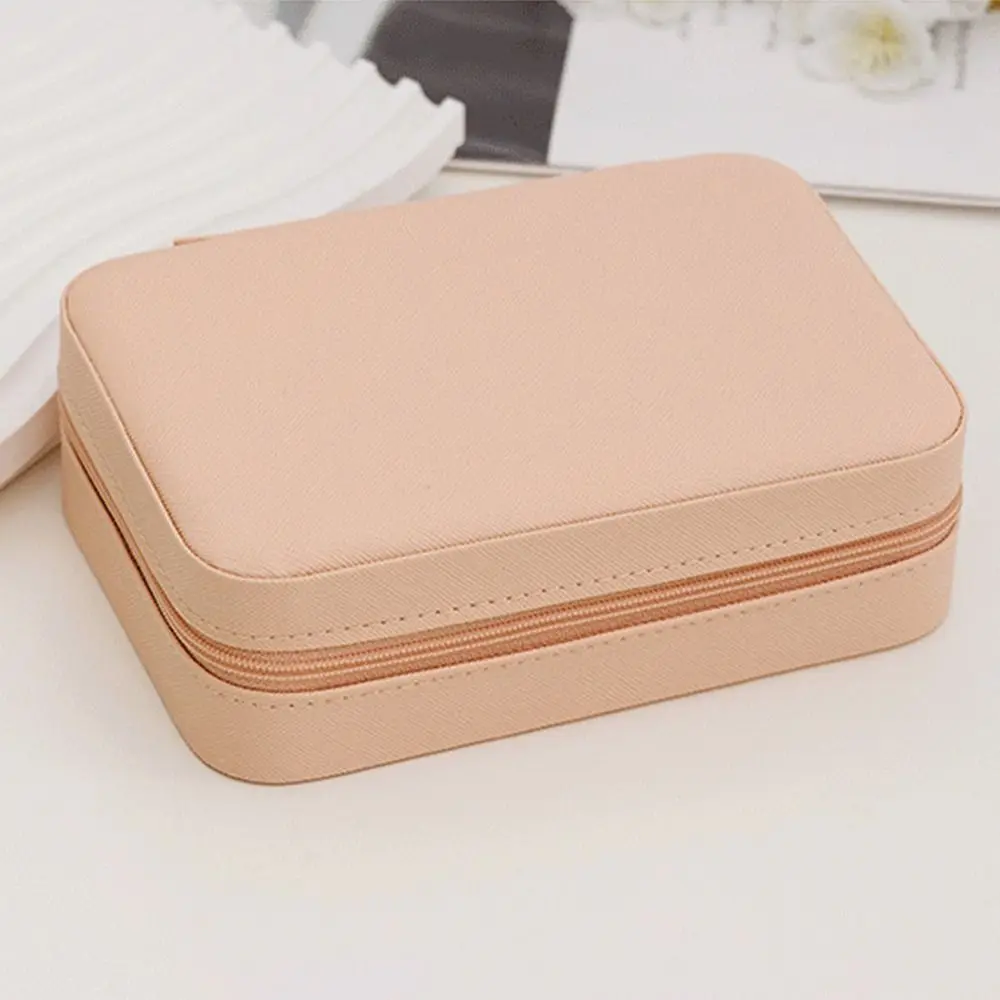 

Кожаный органайзер для хранения безделушек, большой емкости, пылезащитный портативный органайзер для ювелирных изделий, однотонный простой чехол для хранения ювелирных изделий