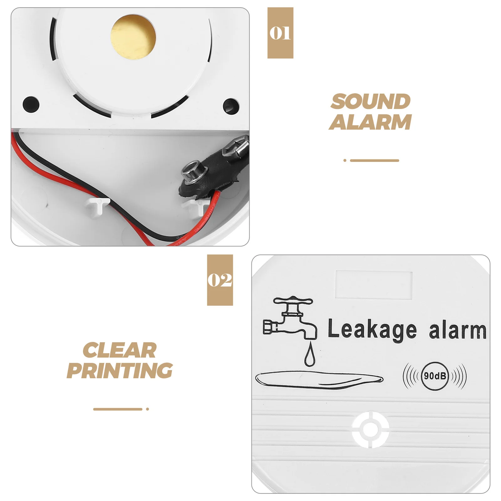 جهاز استشعار تسرب المياه الذكي كشف حساسية عالية لغرفة الغسيل في المطبخ في الطابق السفلي تنبيه في الوقت الحقيقي للسلامة المقاومة للماء #2