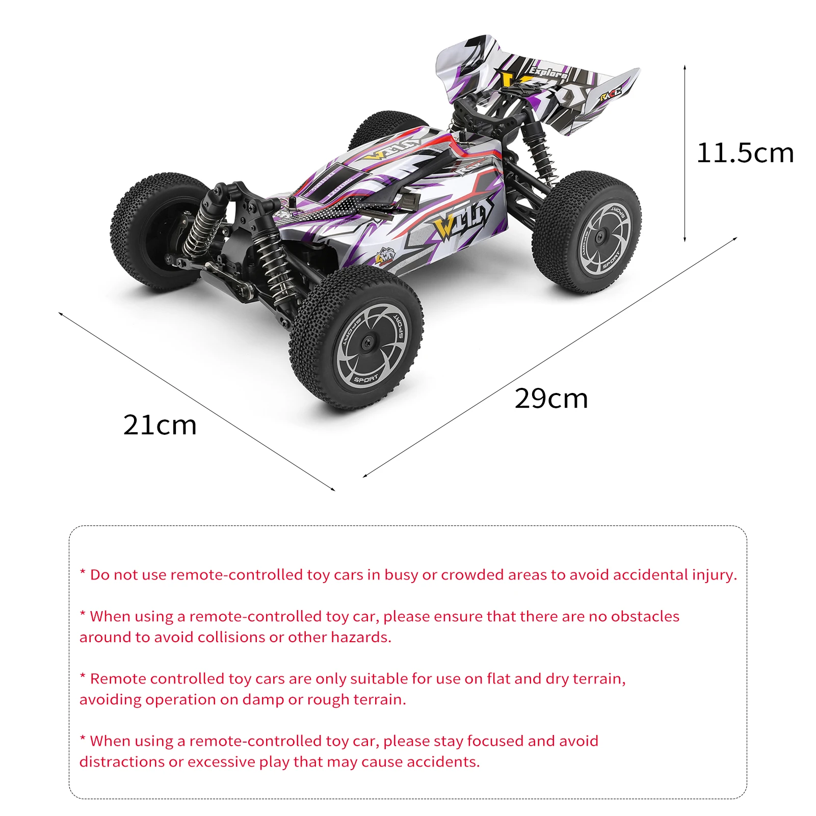 Wltoys 35km/h High Speed Remote Control Car 1/14 Racing Car 2.4GHz Remote Control 4WD Off-Road Car All Terrain RTR Kids Adults