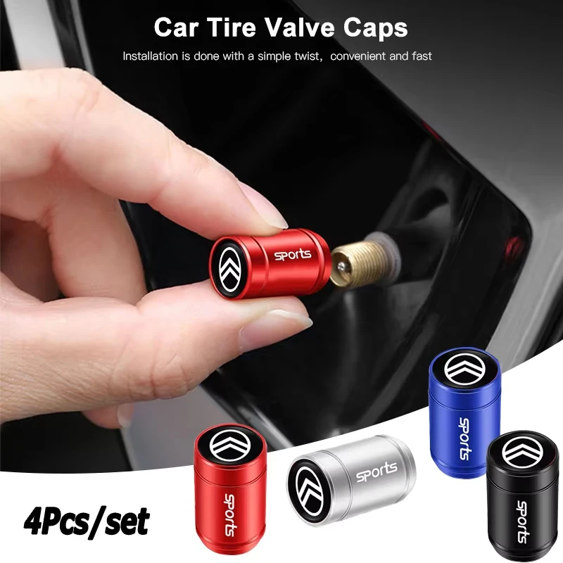 Auto Aluminium Legierung Reifen Ventil Kappe Auto Rad Zubehör Für Citroen C8 DS3 C6 C3 Vts C4 Saxo C4L C5 C2 C1 Xsara C3-XR Picasso