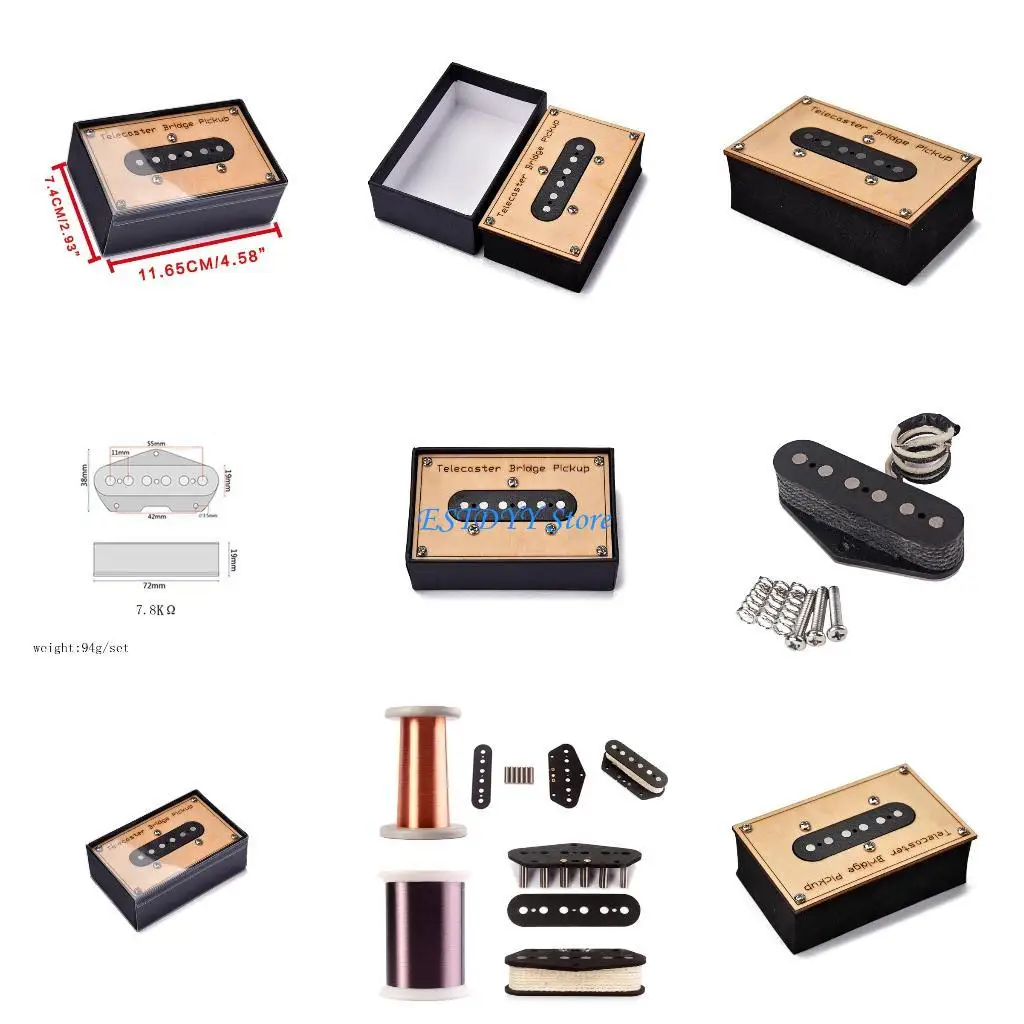 

G6DE Alnico 5 Guitar Pickup Single Coil Pickup Yellow Guitar Parts, Bridge Pickup