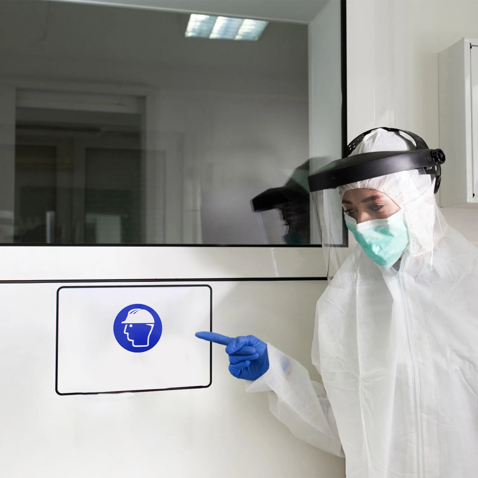 5 Sheets Safety Warning Labels Hard Hat Required Funny Stickers Accessories Accessory Paper Hardhat