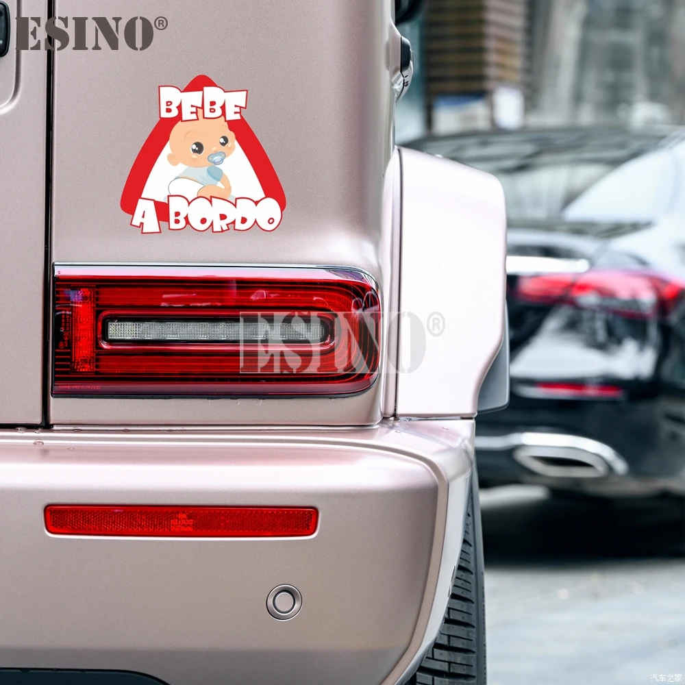 Car Styling New PVC Adhesive Decal Boy Baby On Board Bebe A Bordo Cartoon Waterproof Car Body Sticker Pattern Vinyl - view 6