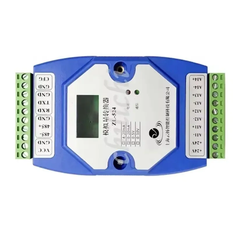 30pcs/lot 4-20mA To RS485 4-channel Analog Input Module 0-10V MODBUS-RTU with LCD Display