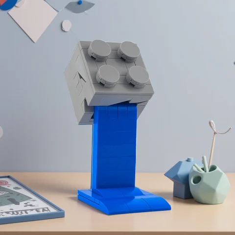 MOC 빌딩 블록은 다채로운 페인트를 녹이고 흐릅니다. DIY 조립 용암 흐름 빌딩 블록 빌딩 모델 장식 장난감 선물