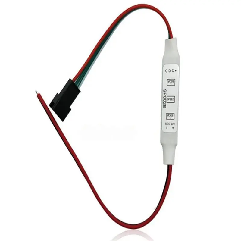 B63B-SP002E 3-Key RGB LED Controller - USB/DC In, 5-12V, For Dream Color LED Strips