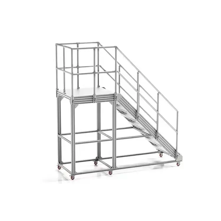

*OEM Factory High Altitude Maintenance Work Platform Industrial Movable Step 40120 4080 Aluminum Extrusion Welding 6000 Series